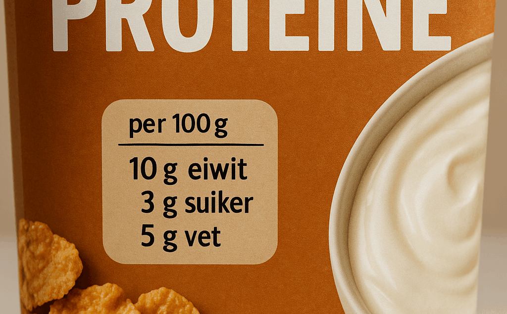 Proteine op verpakking