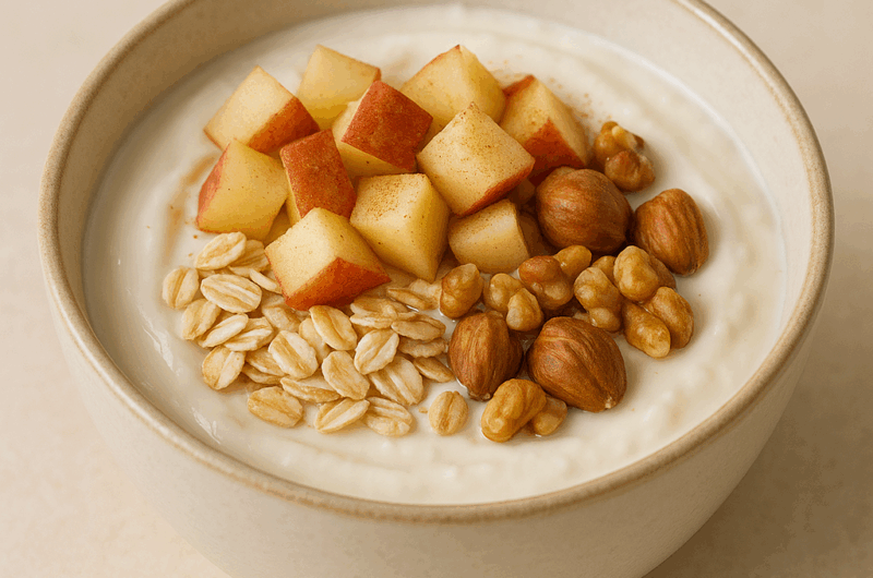 Yoghurtbowl to-go met havermout & noten